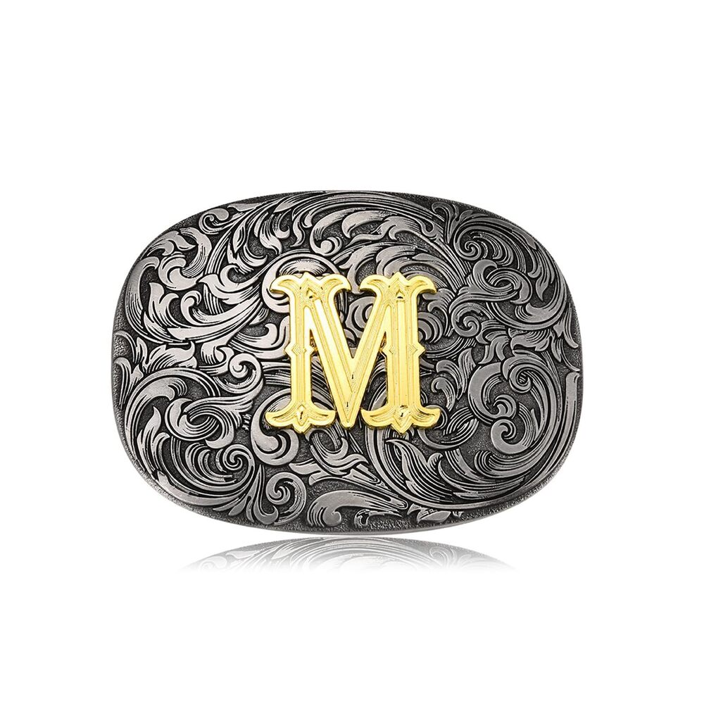 2350 Western Cowboy Belt Buckle Initial Letters ABCDEFG to Z Belt Buckle